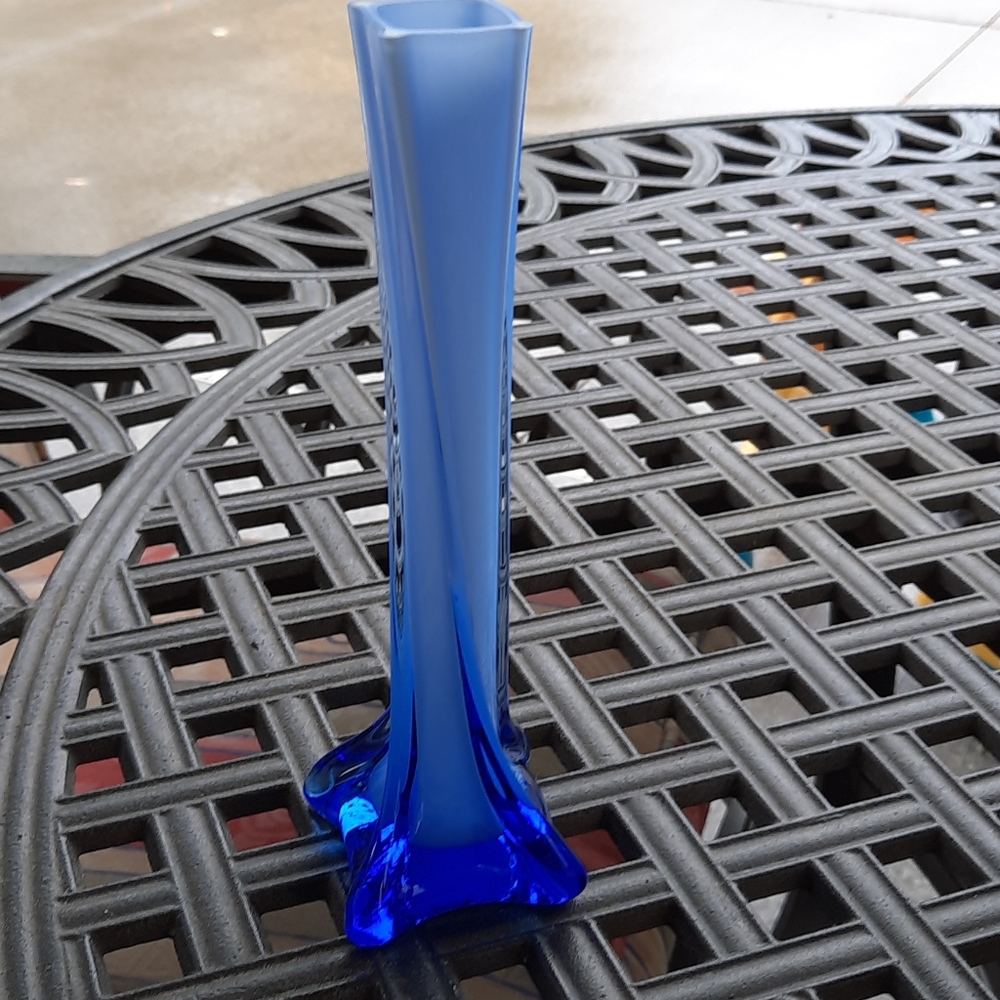 Brand New WOT Custom Made 7 3/4" Blue Vase